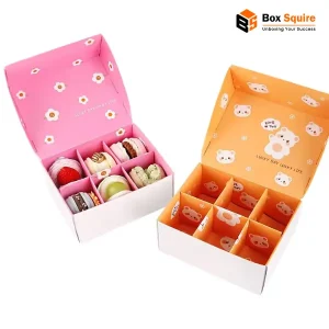 Custom printed cardboard mailer divider boxes by Box Squire, showcasing internal compartments for secure product organization.