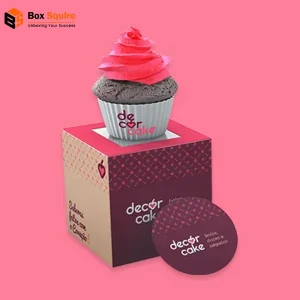 Custom printed Auto Bottom Tuck top cupcake boxes from Box Squire with secure individual compartments for bakery packaging.