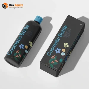 Custom printed 300ml bottle boxes by Box Squire, showcasing a high-gloss finish and secure packaging design.