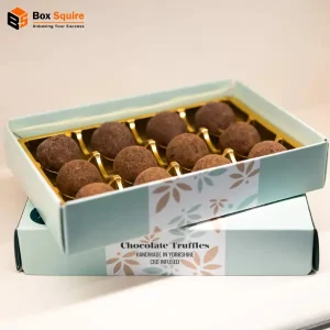 Custom two piece printed CBD chocolate boxes with dividers by Box Squire packaging manufacturer