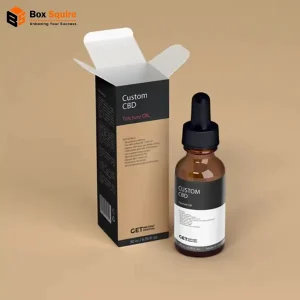 Custom CBD Tincture tuck Boxes with Premium Printing by Box Squire