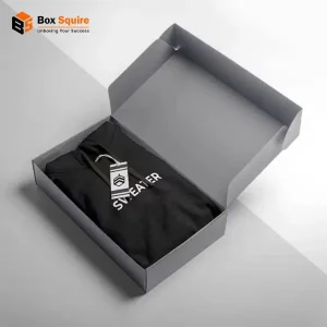 Custom garments mailer box from Box Squire for clothing and apparel packaging