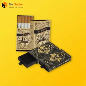Custom drawer-style cigarette boxes with premium printing by Box Squire