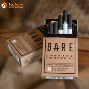 Custom Kraft cigarette boxes with company logo printing by Box Squire