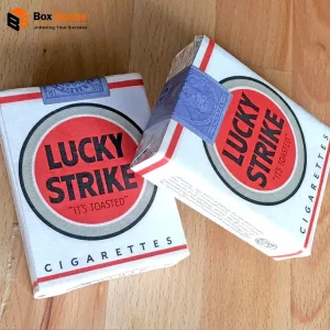 Custom printed paper cigarette boxes with vibrant branding, manufactured by Box Squire.