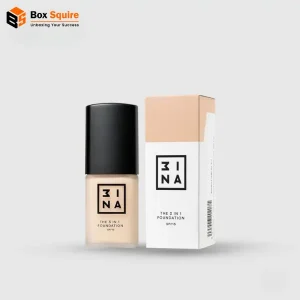 Box Squire custom printed foundation tuck boxes for beauty products on display