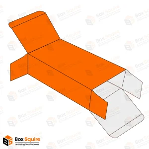 Custom Reverse Tuck End Box manufactured by Box Squire, showing the secure tuck-in flaps for easy assembly.